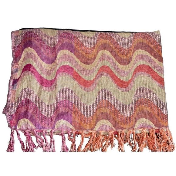 Vintage Chevron Print Pashmina - Bid Now = Discounted Shipping - Picture 5 of 12